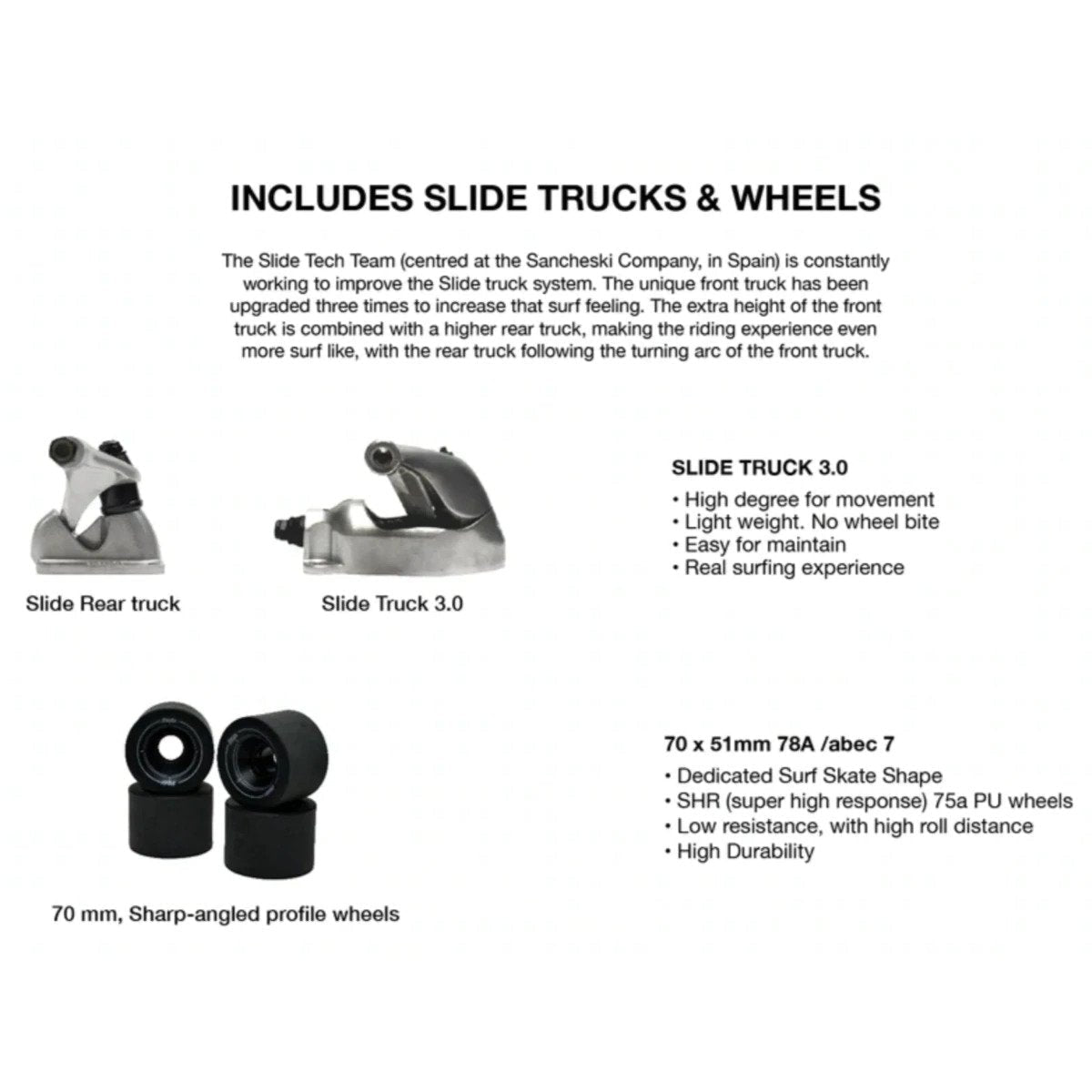 HB SLIDE SKATEBOARD - OZE - WHITE LIGHT - Arkersport