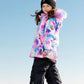 Girls Two Piece Snowsuit -tie dye Print With Black Pant - Deux Par Deux