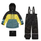 Boy Two Piece Color Block Ski Snowsuit Set Pine Green - Deux Par Deux - Arkersport