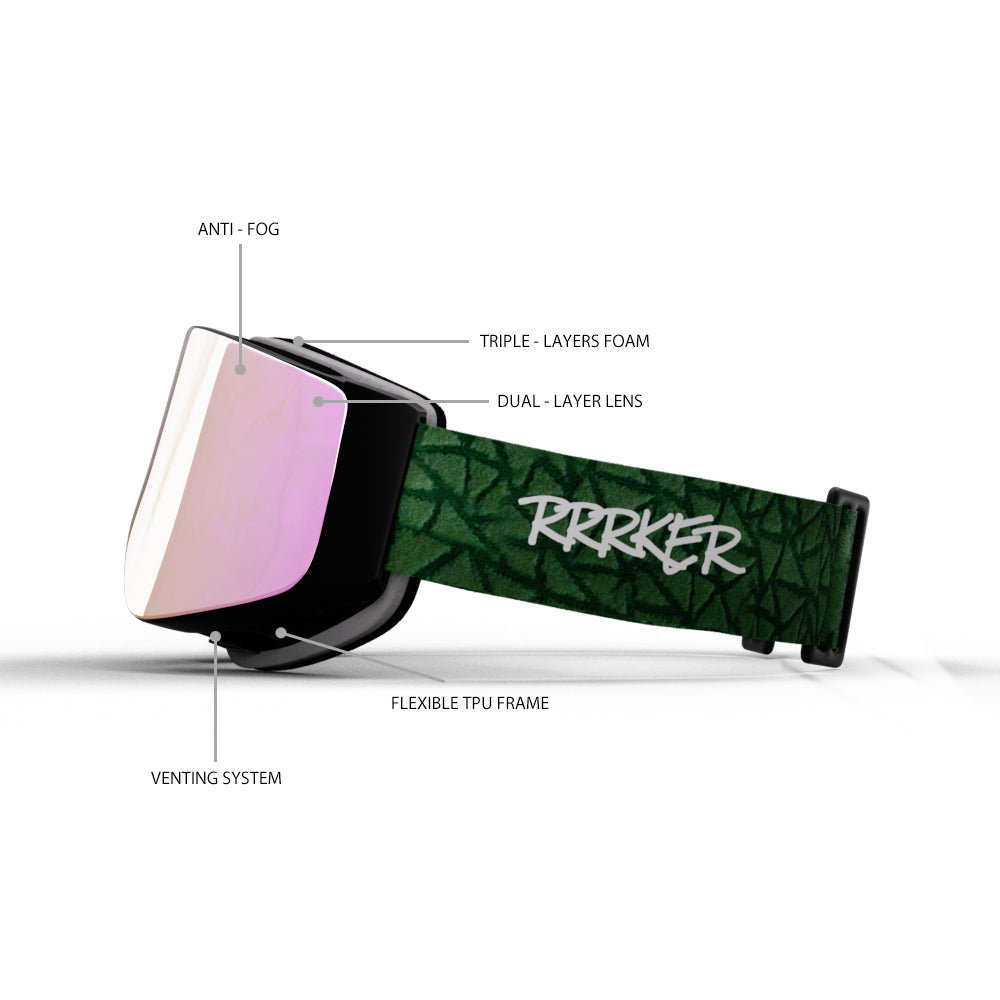 Magnetic Ski Goggles Versatile Snow Eyewear Set - Arkersport
