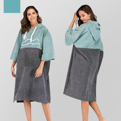 ARK Micro fiber Surf Poncho, changing robe towel, hooded beach bath poncho towel